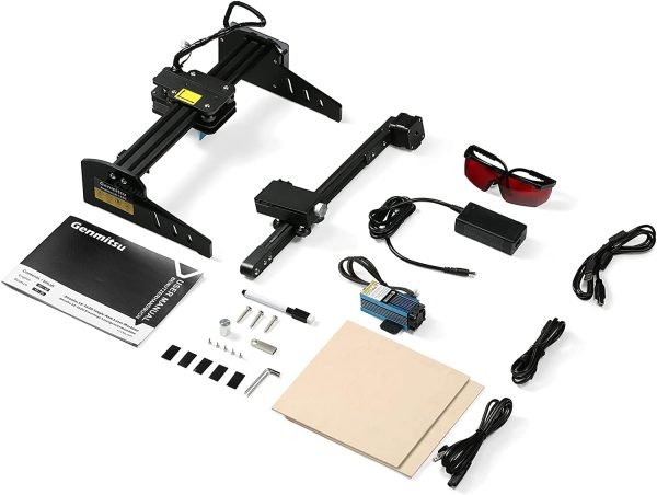 Jinsoku LE-1620 Laser Engraver CNC, Single Arm Laser Engraving Cutting Machine, DIY for Wood/Metal/Logo/Paper/Plastic/Leather, 5500mW, Working Area 200mm X 160mm – Image 2
