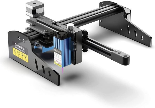 Jinsoku LE-1620 Laser Engraver CNC, Single Arm Laser Engraving Cutting Machine, DIY for Wood/Metal/Logo/Paper/Plastic/Leather, 5500mW, Working Area 200mm X 160mm