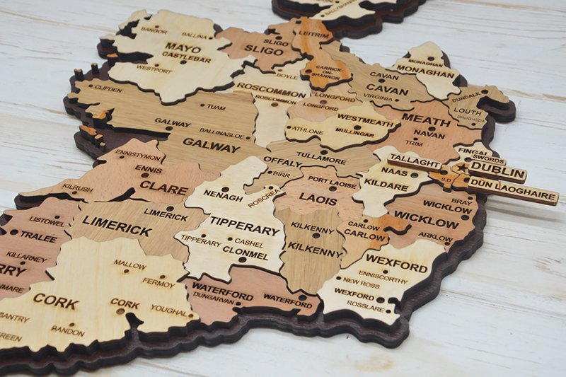 carte du bois découpée au laser