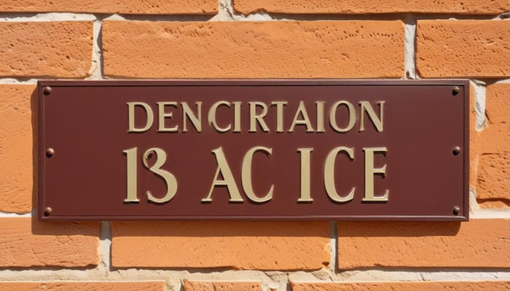 Décoration de bâtiment : Plaques de signalisation d’information