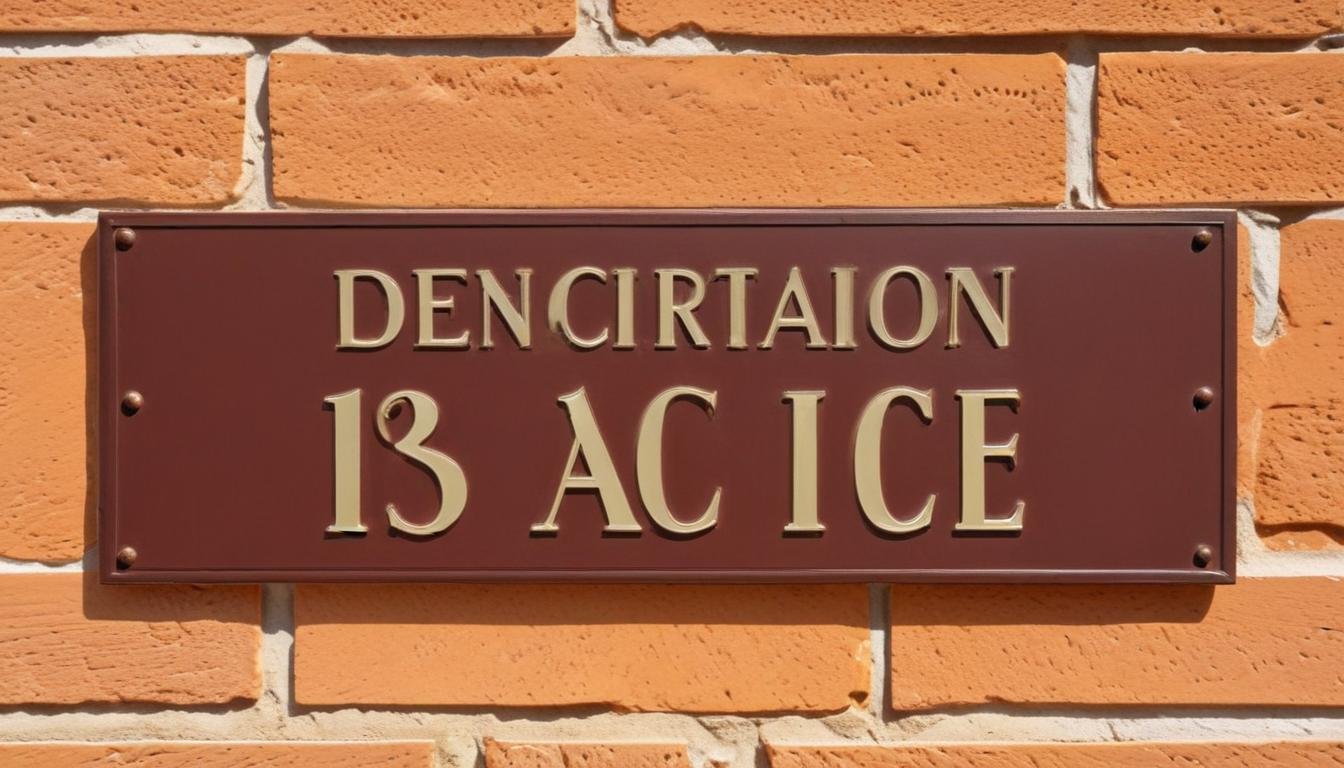 Décoration de bâtiment : Plaques de signalisation d'information