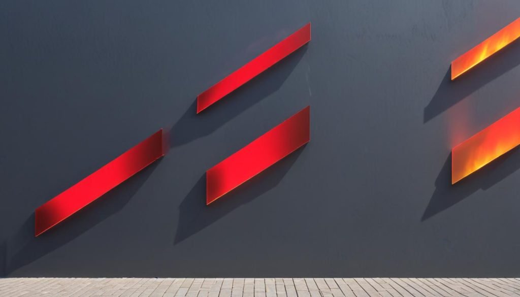 Décoration de bâtiment : Plaques de signalisation de feu tricolore