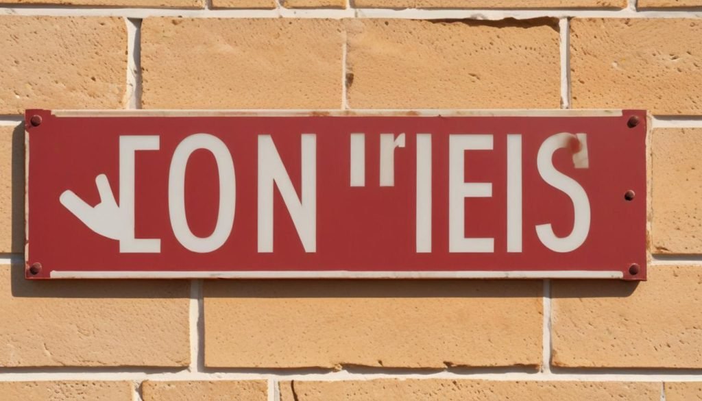 Décoration de bâtiment : Plaques de signalisation de sens interdit