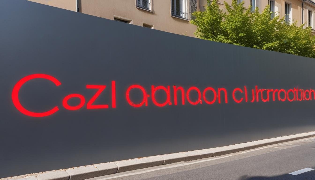 Décoration de bâtiment : Plaques de signalisation de zone de circulation interdite