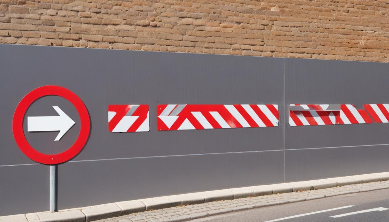 Décoration de bâtiment : Plaques de signalisation de zone de circulation protégée
