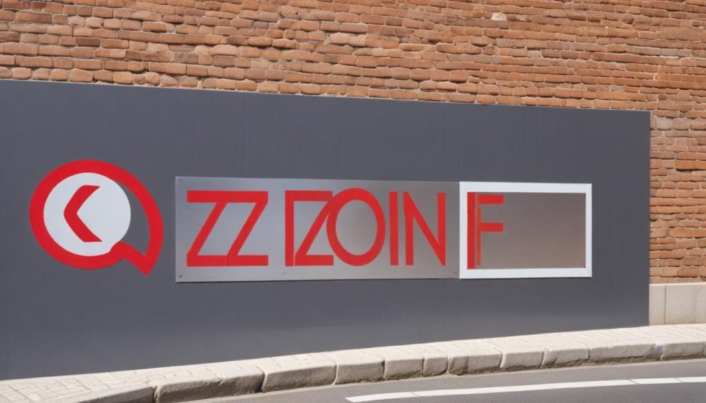 Décoration de bâtiment : Plaques de signalisation de zone de circulation réservée