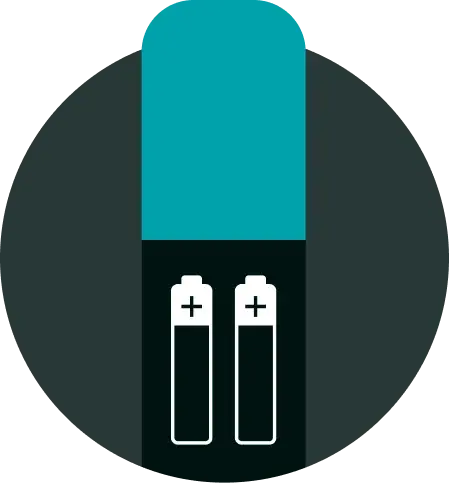 Illustration montrant que les batteries à télécommande vont tous les deux dans la même manière