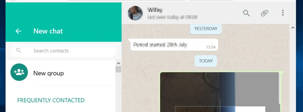 Comment démarrer un nouveau chat sur WhatsApp Web - Nouvelle fenêtre de chat