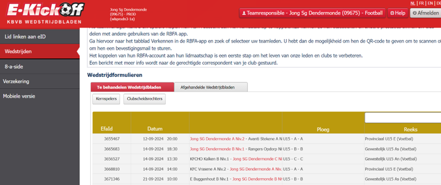 Magazines de match manuel – Jong Sint -Gillis