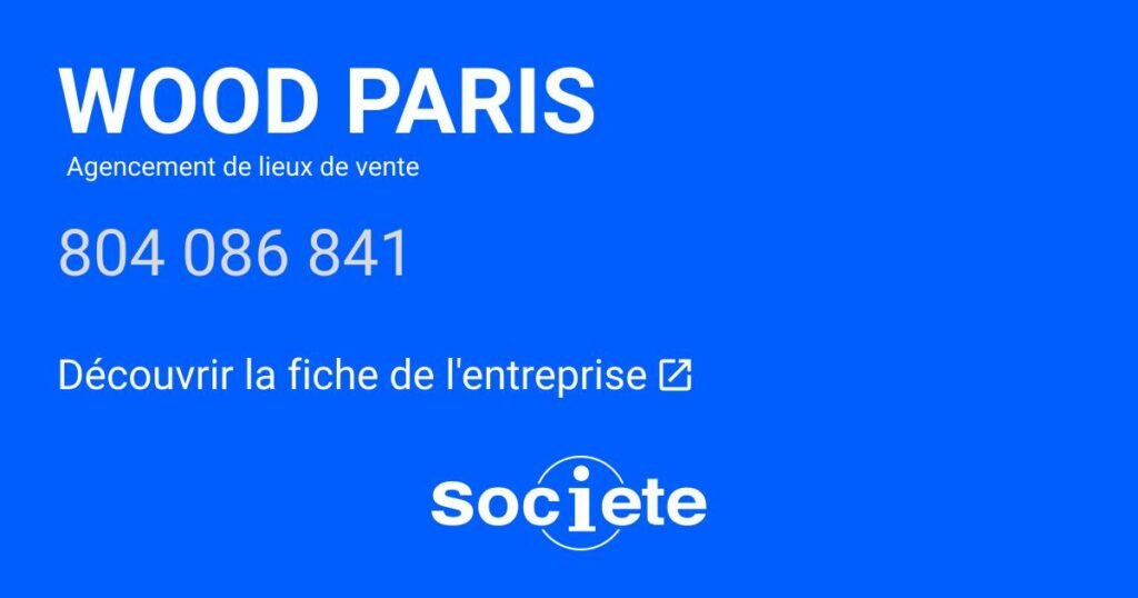 WOOD PARIS (VILLENEUVE-LE-ROI) Chiffre d'affaires … – Societe.com WOOD PARIS (VILLENEUVE-LE-ROI) Chiffre d'affaires … – Societe.com