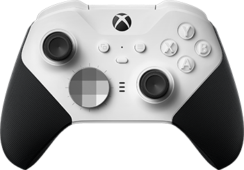 Vue détaillée de la série de contrôleur sans fil Xbox Elite 2 - Core (blanc)