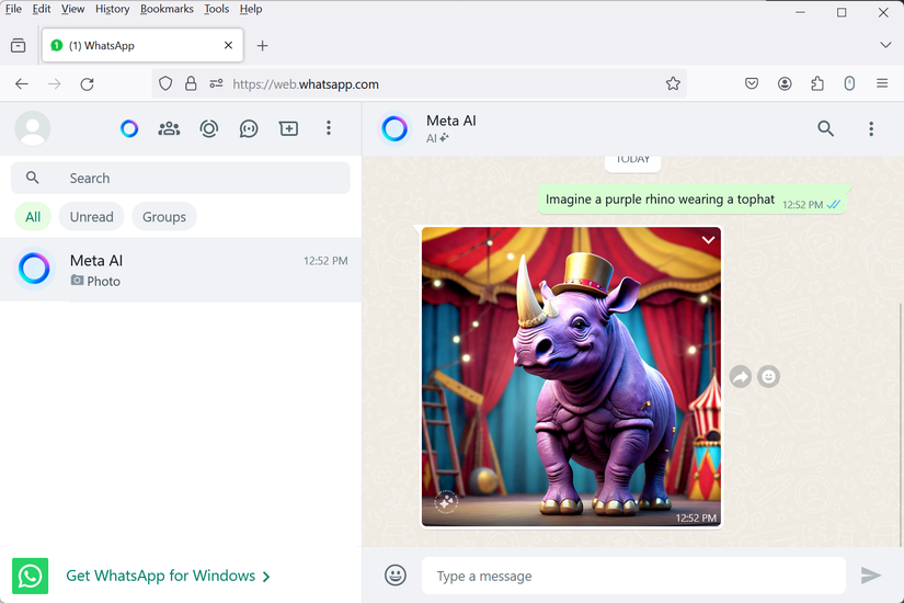 Discuter avec la méta-ai.