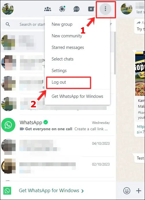 Connexion WhatsApp Web à partir de l'ordinateur.