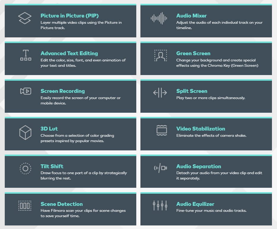   Filmora Video Editor Advanced Tools