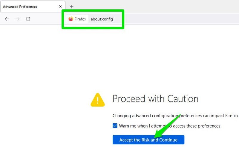 Accéder aux préférences de Firefox