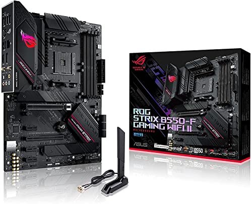 ASUS ROG STRIX B550-F GAMING WIFI II Schedule Madre Gaming ATX, AMD B550, Socket AM4, DDR4, PCI 4.0, LAN Intel 2,5 Go, WiFi 6E (802.11ax), 2xm.2, 6xsata 6 Go / S, 2xusb 3.2 Gen 2, Aura Sym RGB, Nero