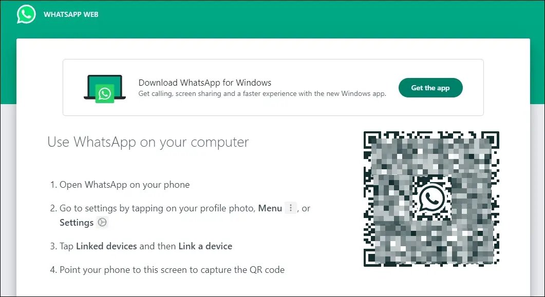Ouvrez WhatsApp Web depuis votre navigateur