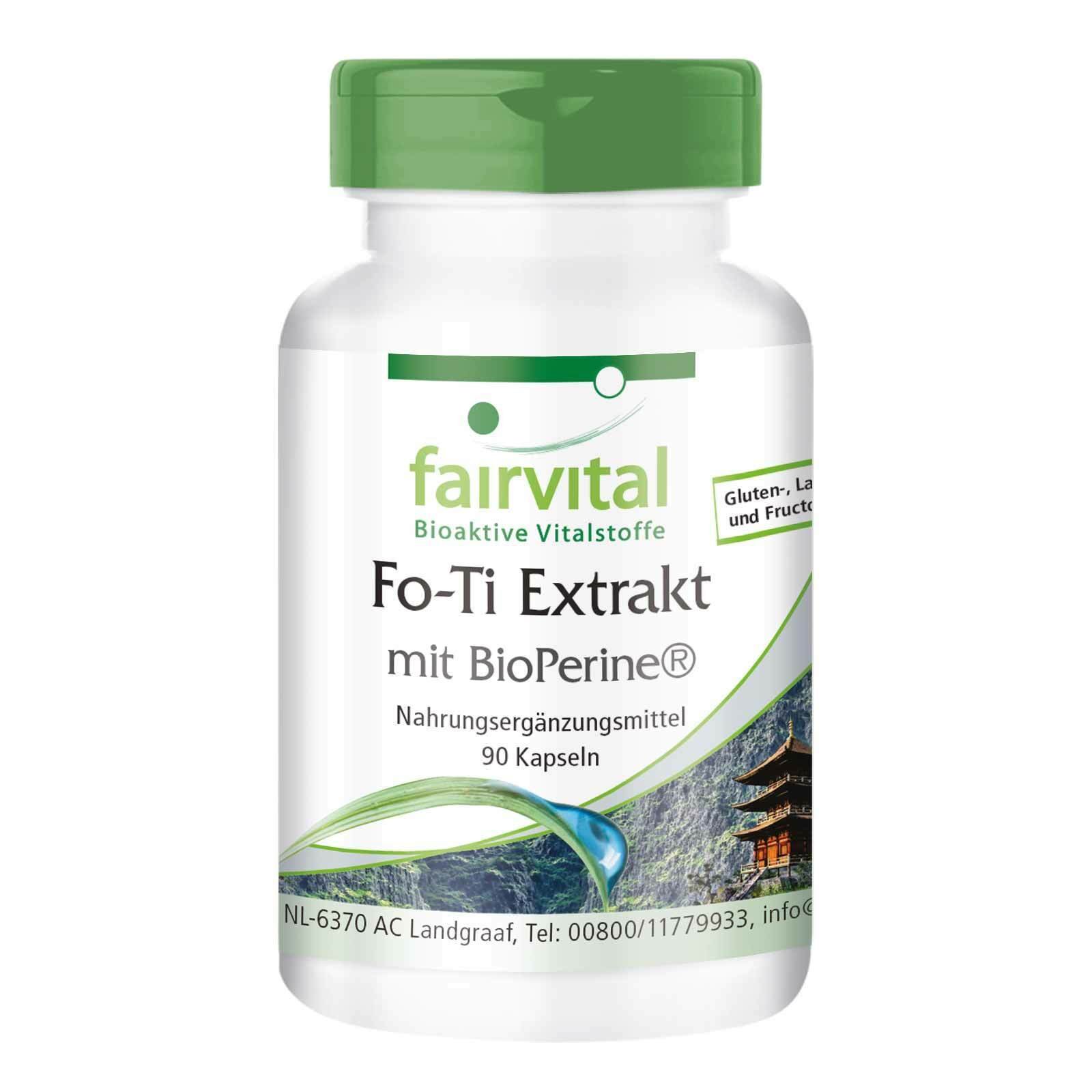 Extrait fo -ti - 90 capsules il sho wu, cheveux pleins et brillants, végétalien