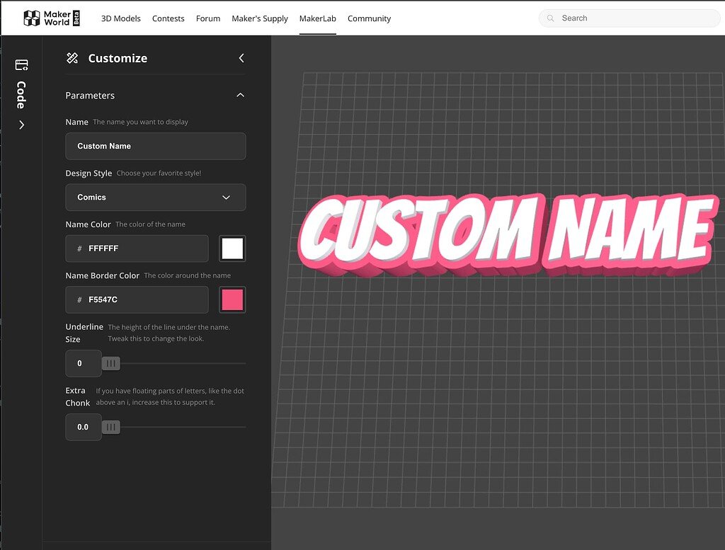 Créez des modèles personnalisables sur Maker World à l'aide de Parametric Model Maker – MakerLab