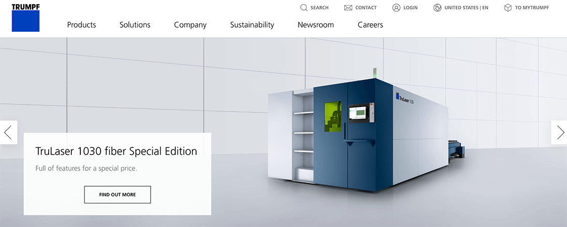 Système laser Trumpf.