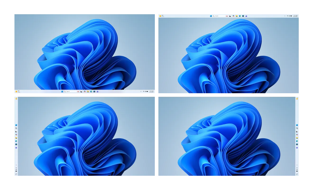 Vous pourrez bientôt déplacer librement la barre des tâches.