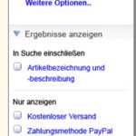 eBay Allemagne : Die neue eBay-Suche