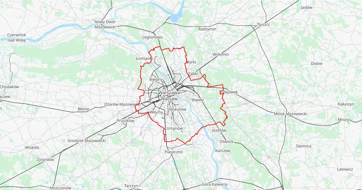 Carte Varsovie - wersja statyczna