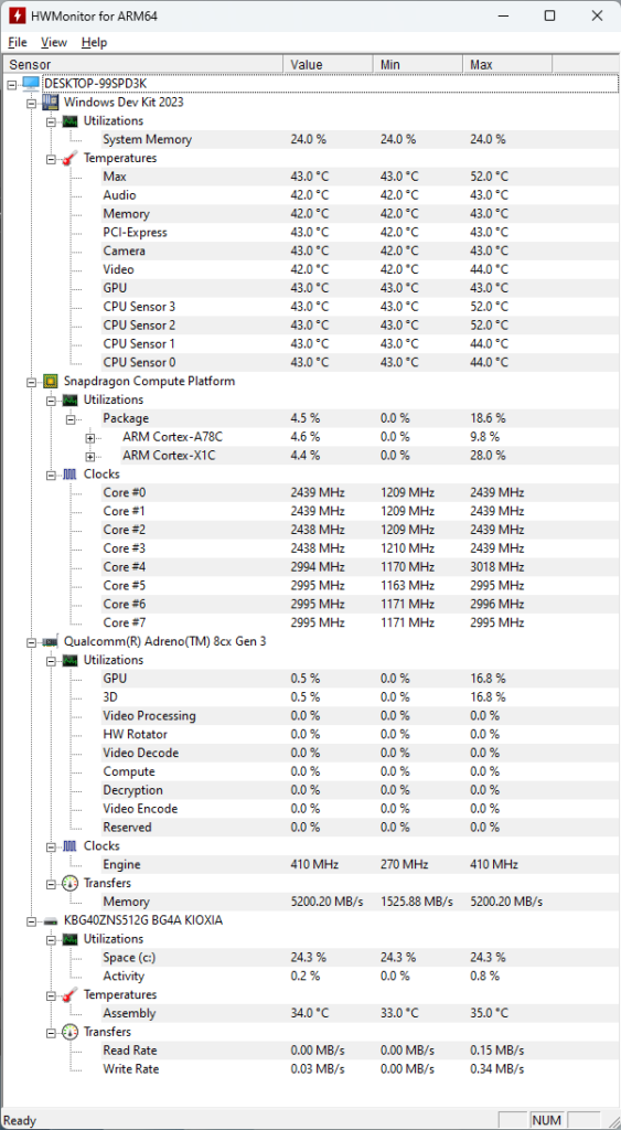 HWMonitor sur ARM64 | Nouvelles