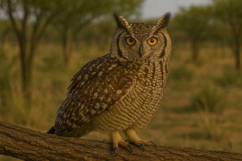 Le Grand-duc tacheté : le majestueux prédateur d'Afrique Le Grand-duc tacheté : le majestueux prédateur d'Afrique