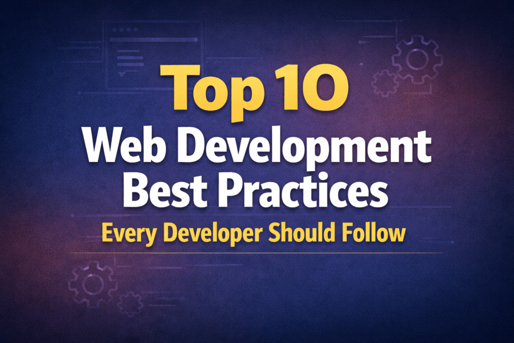 Top 10 des meilleures pratiques de développement Web Top 10 des meilleures pratiques de développement Web